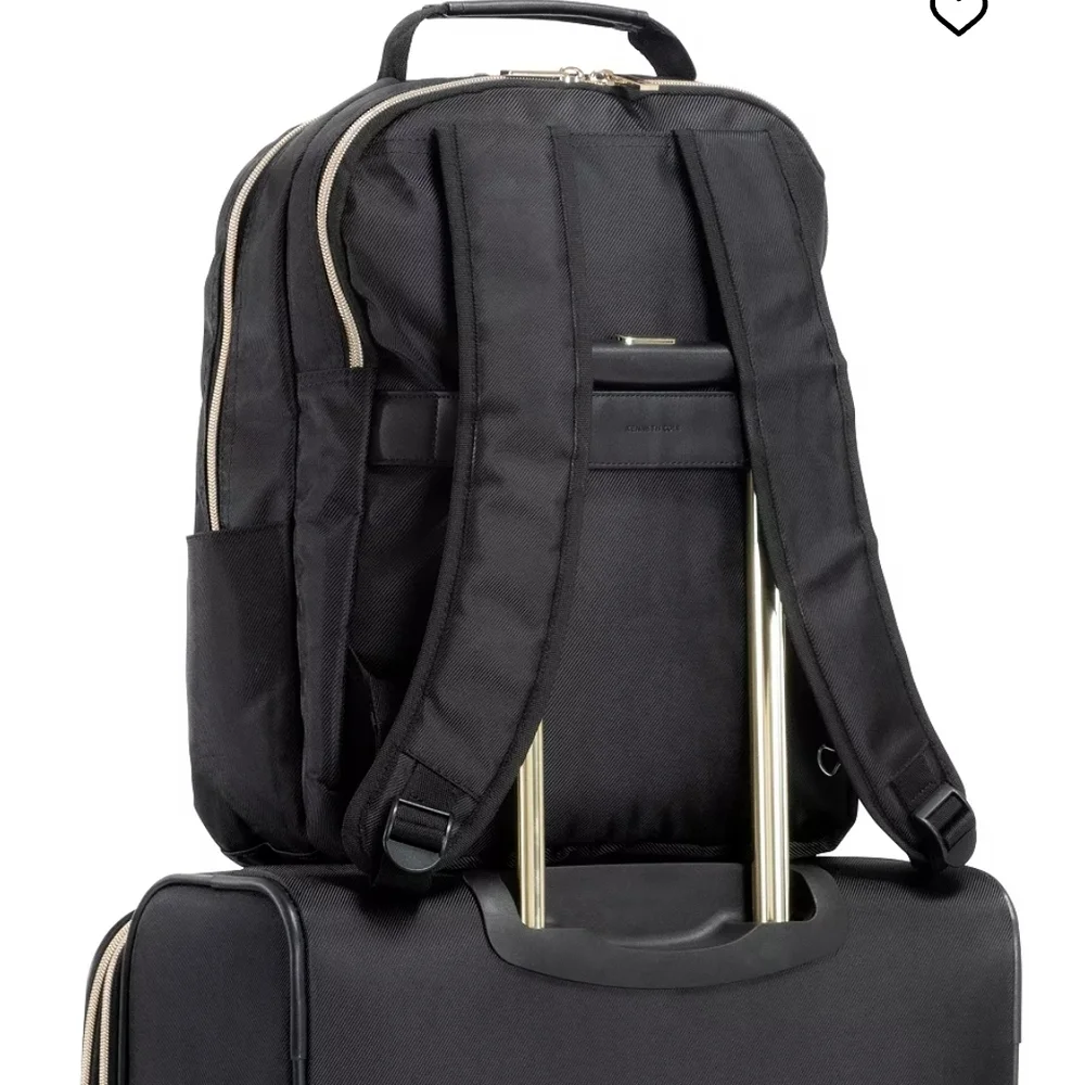 Kenneth Cole Reaction Black Quilted Backpack - Picture 3 of 5